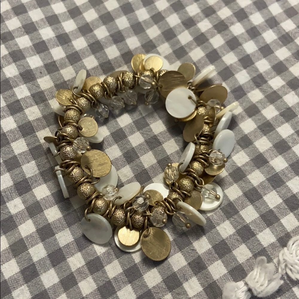 Stretch gold bracelet